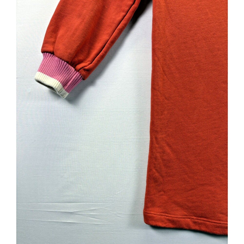 Hanna Anderson girls french terry dress sweatshirt poppy pink and orange 4 - Picture 5 of 9